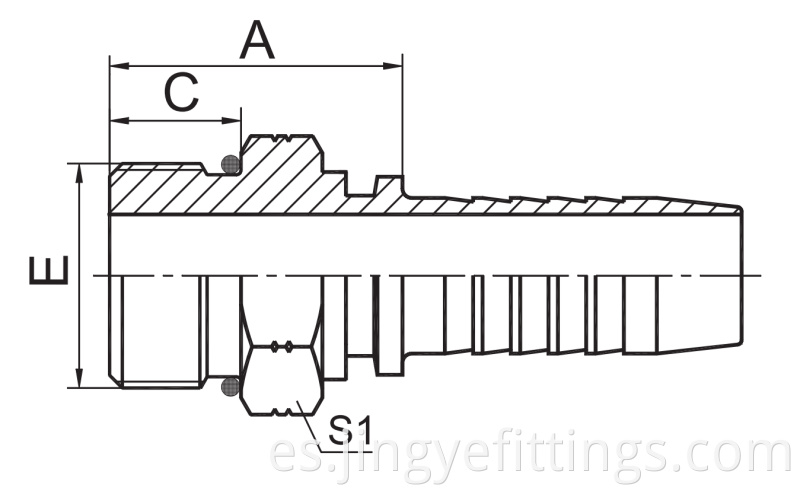 Sae O Ring Male Hydraulic Fittings Drawing